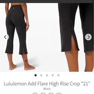 Lululemon split back crops